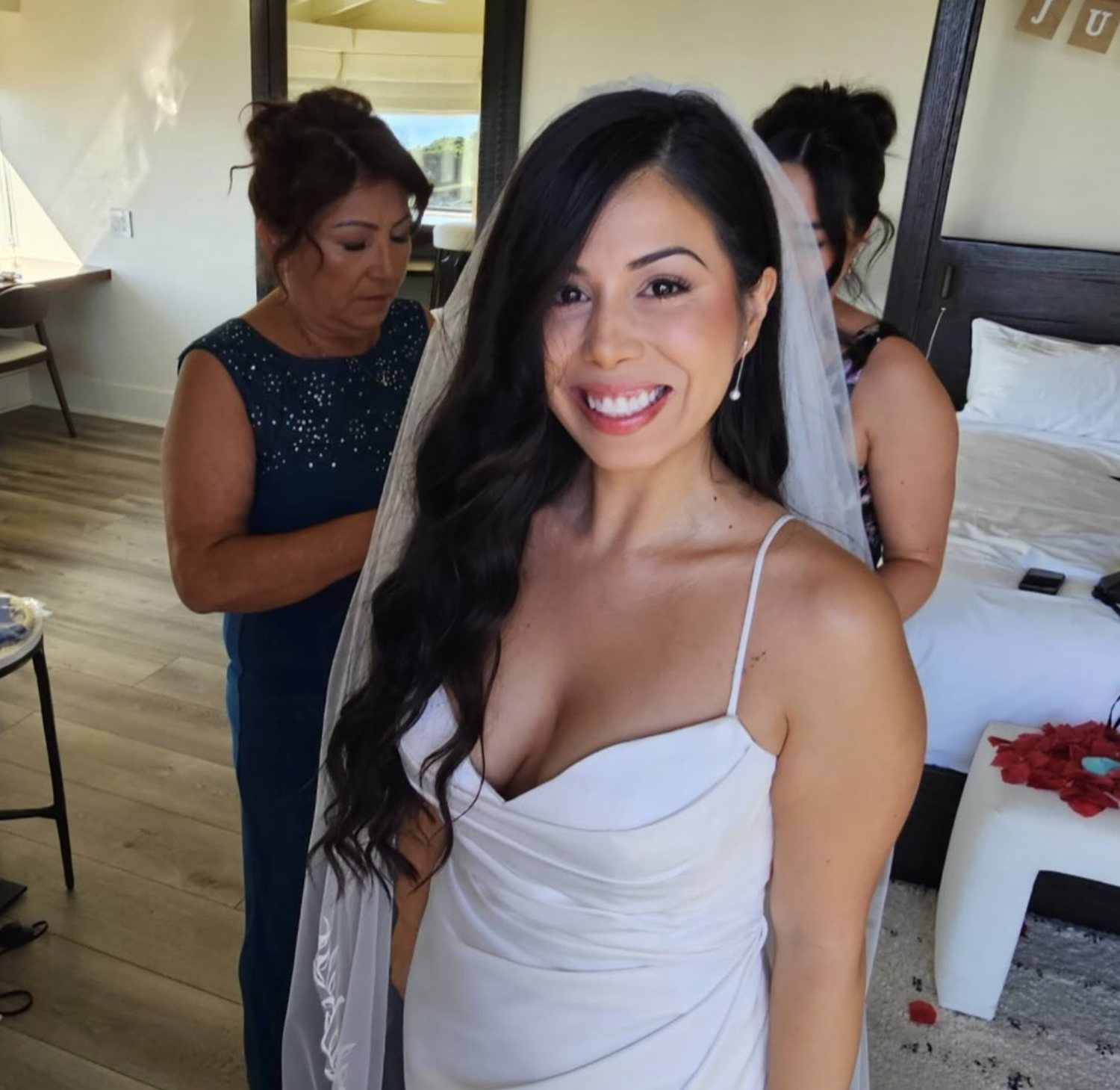 Bridal makeup for a Bay Area wedding day